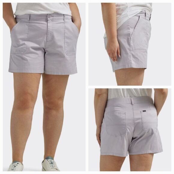 🔺️NWT Lee Deep Fog Midrise Utility Shorts Size 22 - Picture 1 of 9